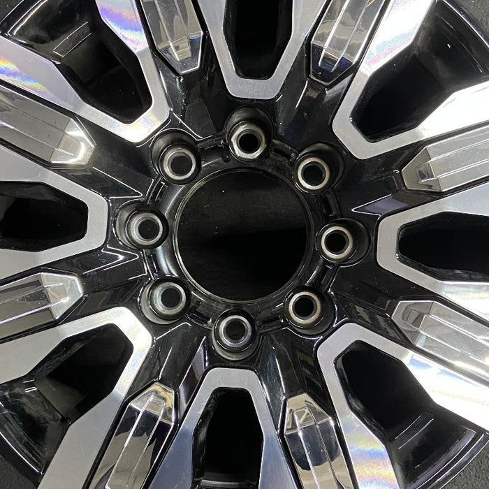 20" SIERRA 2500 PICKUP 24 20x8.5 8 spoke raised spoke machined with black pockets chrome inserts opt Q7F Original OEM Wheel Rim