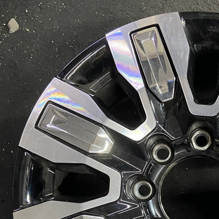 20" SIERRA 2500 PICKUP 24 20x8.5 8 spoke raised spoke machined with black pockets chrome inserts opt Q7F Original OEM Wheel Rim