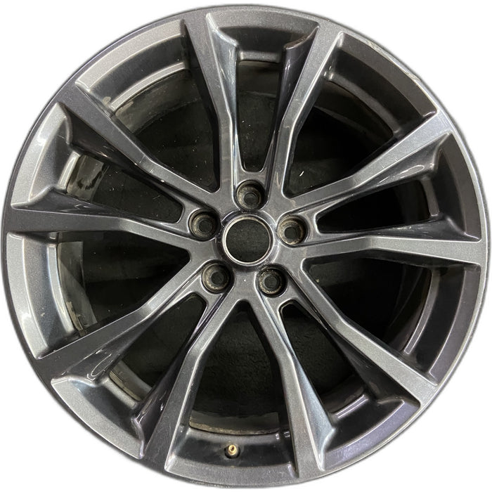 20" EXPLORER 17-19 20x8.5, , 10 spoke, , dark gray Original OEM Wheel Rim - Front View