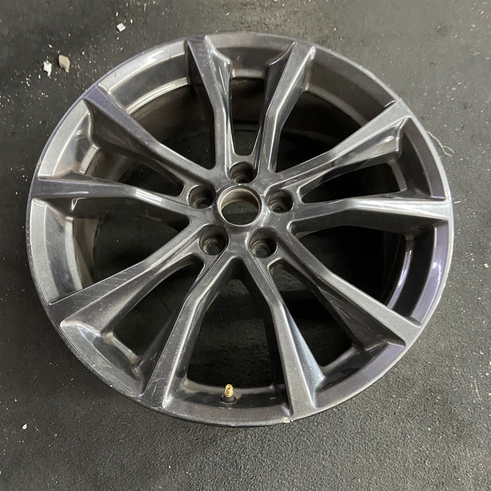 20" EXPLORER 17-19 20x8.5, , 10 spoke, , dark gray Original OEM Wheel Rim - Side Profile