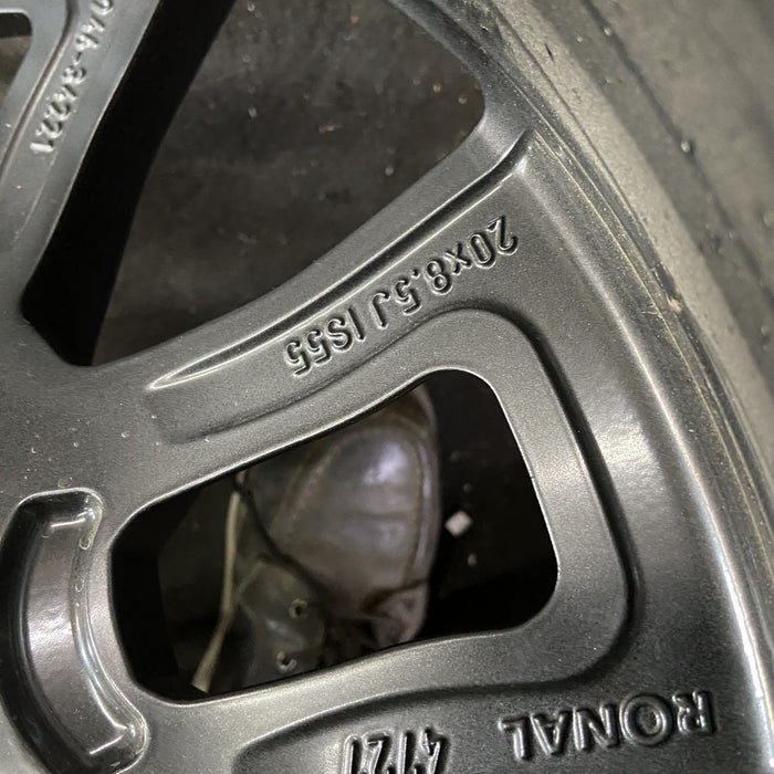 20" SEQUOIA 24 20x8, 6 Y spoke, black Original OEM Wheel Rim - Back View