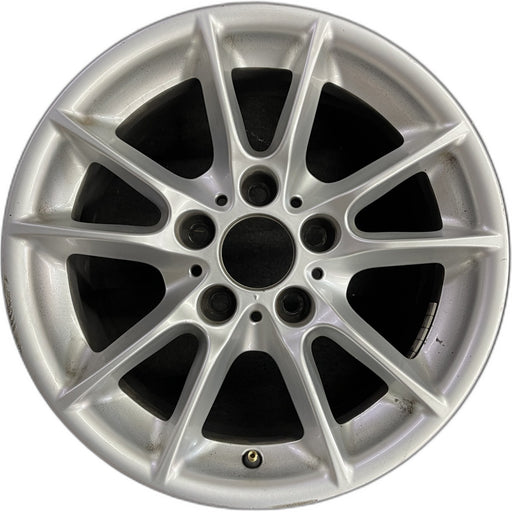 16" BMW 525i 01-03 16x7 , 10 spoke, thin radial spoke Original OEM Wheel Rim - Front View