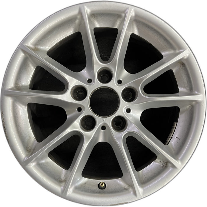 16" BMW 525i 01-03 16x7 , 10 spoke, thin radial spoke Original OEM Wheel Rim - Front View