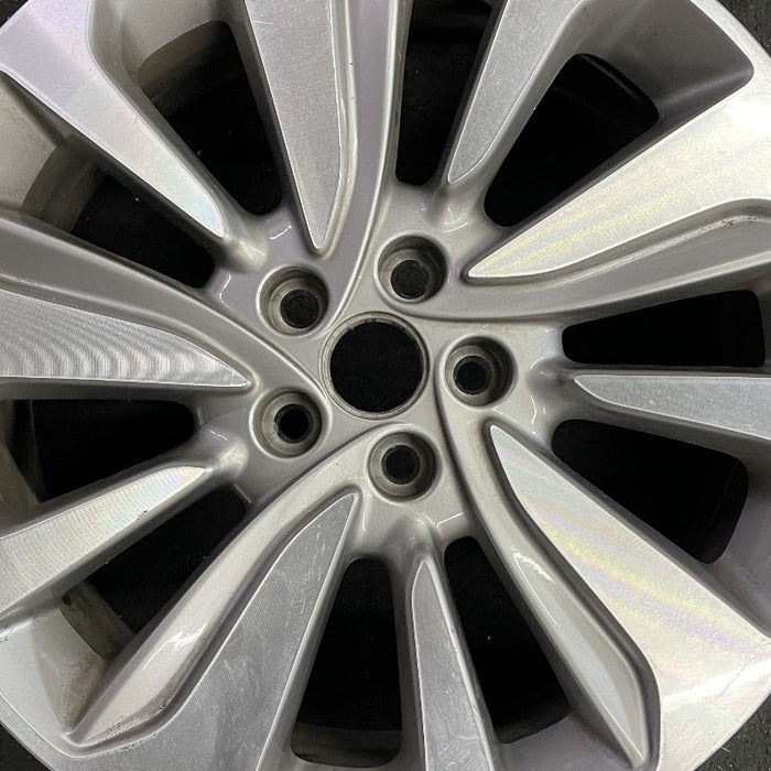 18" ENCORE 17-18 18x7 aluminum 10 spoke gray inlay Original OEM Wheel Rim - Angle View