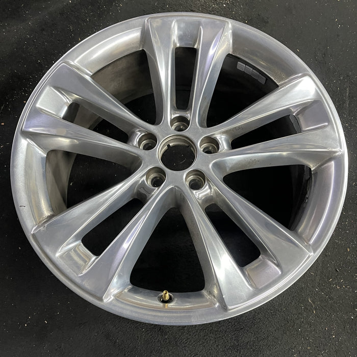 20" EXPLORER 18-19 20x8.5, , 10 spoke, polished Original OEM Wheel Rim - Side Profile