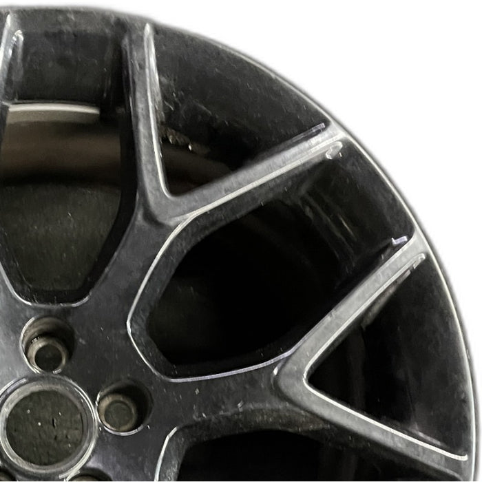 19" F TYPE 14-17 19x9.5 alloy 7 Y spoke black Original OEM Wheel Rim - Side Profile