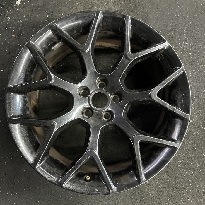19" F TYPE 14-17 19x9.5 alloy 7 Y spoke black Original OEM Wheel Rim - Front View