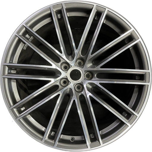 21" PORSCHE MACAN 19-21 21x9.5 , 20 spoke, straight spoke Original OEM Wheel Rim - Front View