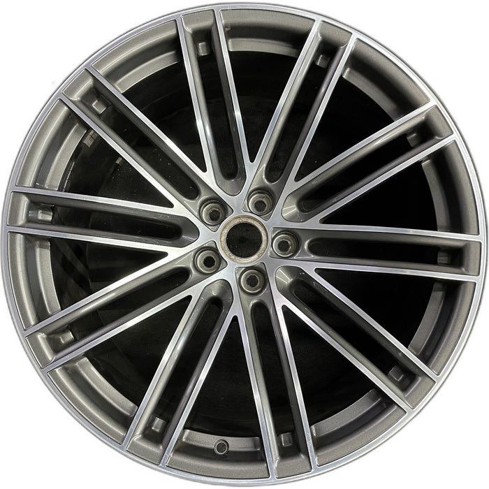 21" PORSCHE MACAN 19-21 21x10 , 20 spoke, straight spoke Original OEM Wheel Rim - Front View