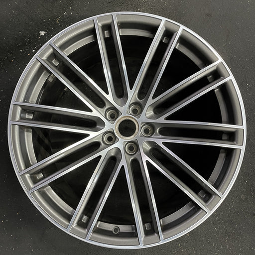 21" PORSCHE MACAN 19-21 21x10 , 20 spoke, straight spoke Original OEM Wheel Rim - Angle View