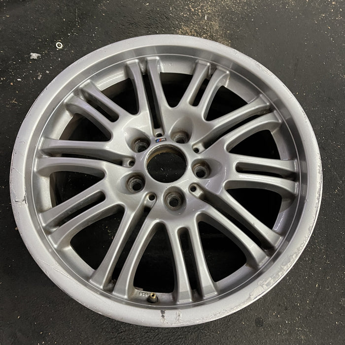 18" BMW M3 01-06 18x8 , , chrome shadow finish Original OEM Wheel Rim - Side Profile