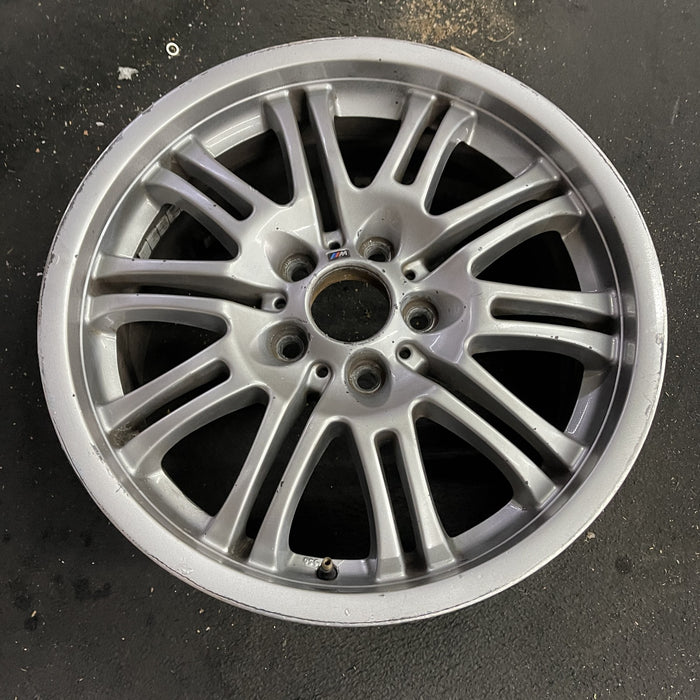 18" BMW M3 01-06 18x8 , , chrome shadow finish Original OEM Wheel Rim - Side Profile