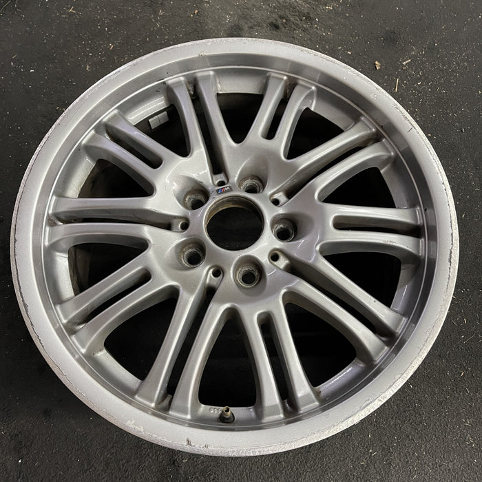 18" BMW M3 01-06 18x8 , , chrome shadow finish Original OEM Wheel Rim - Side Profile