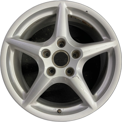 18" PORSCHE 911 05 997 model, 18x8 Original OEM Wheel Rim - Front View