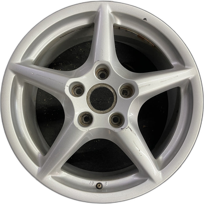 18" PORSCHE 911 05 997 model, 18x8 Original OEM Wheel Rim - Front View