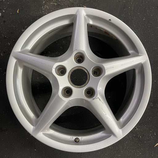 18" PORSCHE 911 05 997 model, 18x8 Original OEM Wheel Rim - Angle View