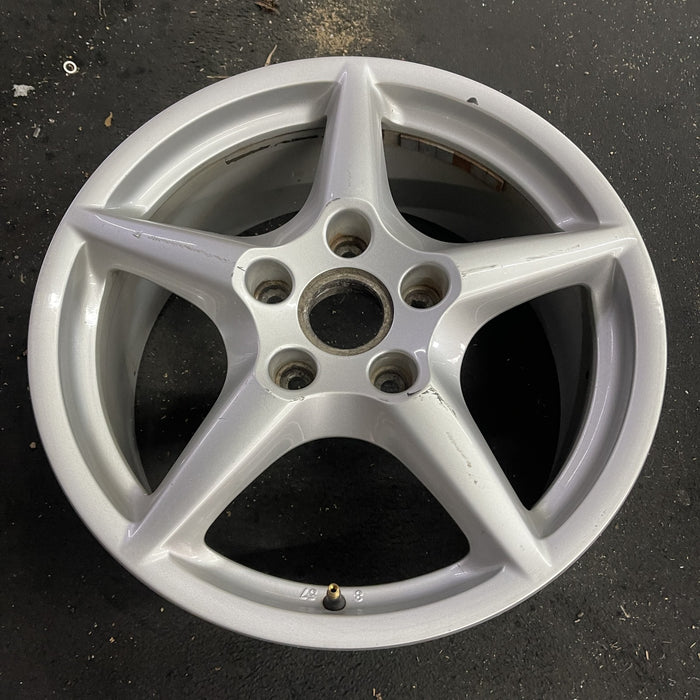 18" PORSCHE 911 05 997 model, 18x8 Original OEM Wheel Rim - Side Profile