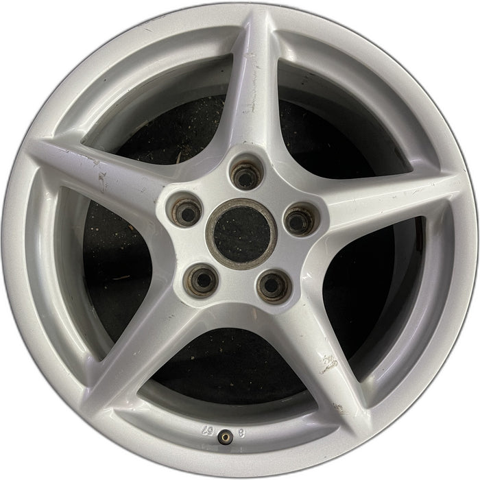 18" PORSCHE 911 05 997 model, 18x8 Original OEM Wheel Rim - Front View
