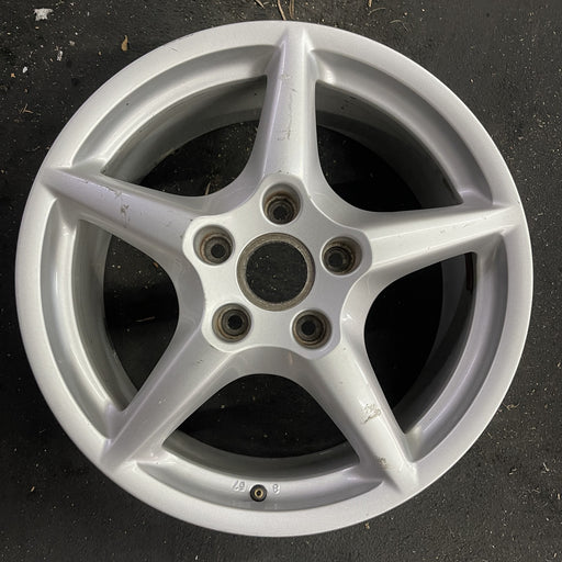 18" PORSCHE 911 05 997 model, 18x8 Original OEM Wheel Rim - Angle View