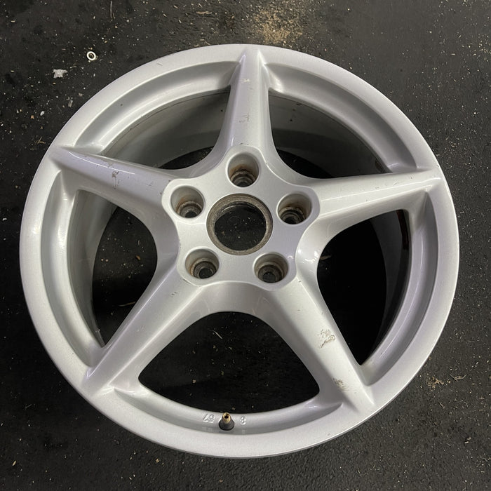 18" PORSCHE 911 05 997 model, 18x8 Original OEM Wheel Rim - Side Profile