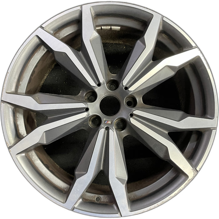 20" BMW X1 20 20x8, , w/ pockets, gray pockets Original OEM Wheel Rim - Front View