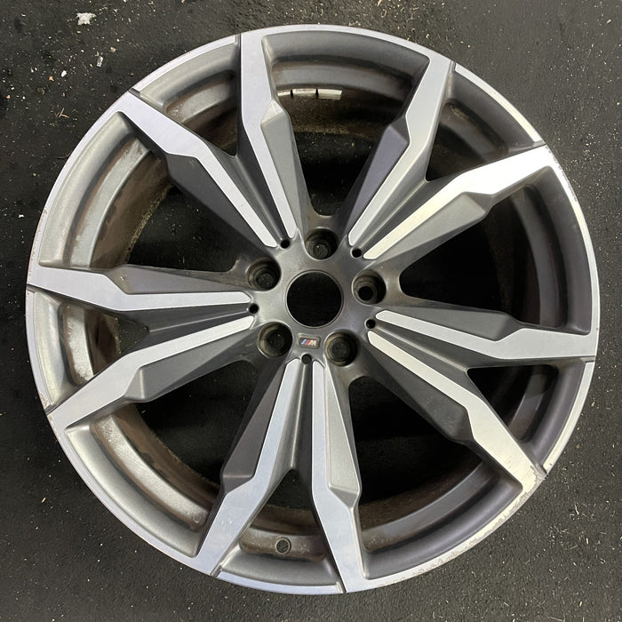 20" BMW X1 20 20x8, , w/ pockets, gray pockets Original OEM Wheel Rim - Angle View
