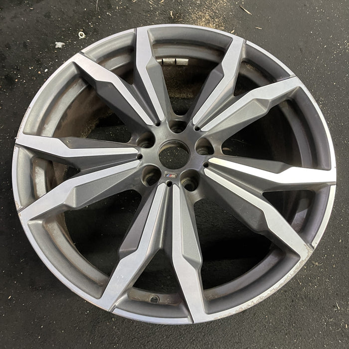 20" BMW X1 20 20x8, , w/ pockets, gray pockets Original OEM Wheel Rim - Side Profile