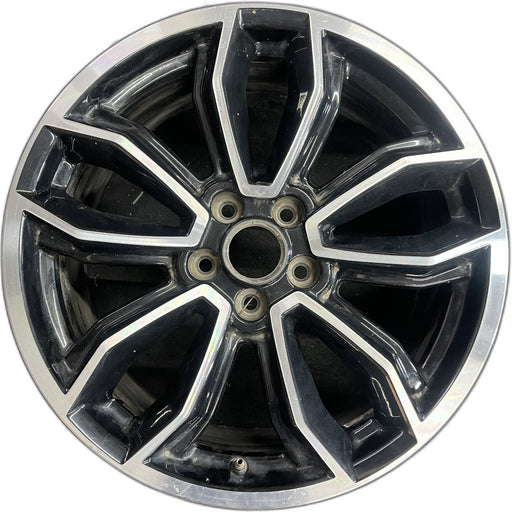 19" MUSTANG 13-14 19x8.5 , machined edges , 5 split spoke, Y spoke design - Front View