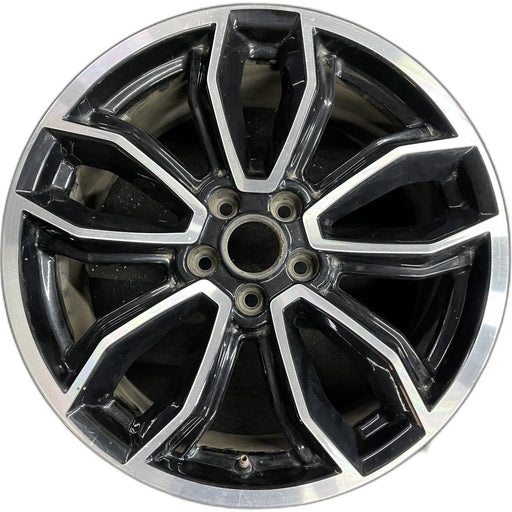 19" MUSTANG 13-14 19x8.5 , machined edges , 5 split spoke, Y spoke design - Front View
