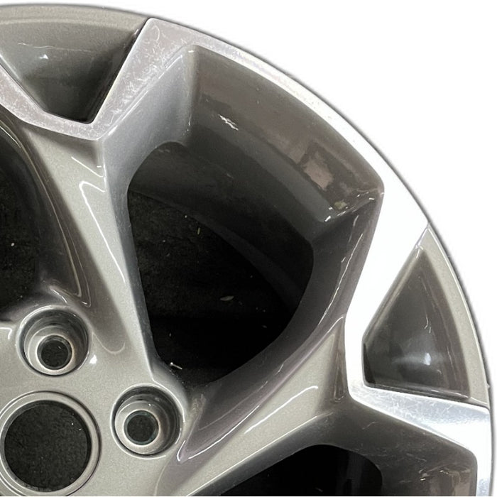 17" TRAX 24 17x7.5 gray opt Q7D Original OEM Wheel Rim - Side Profile