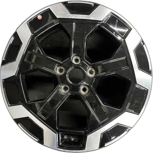 18" SANTA FE 24 gasoline, 18x7.5 , machined black Original OEM Wheel Rim - Front View