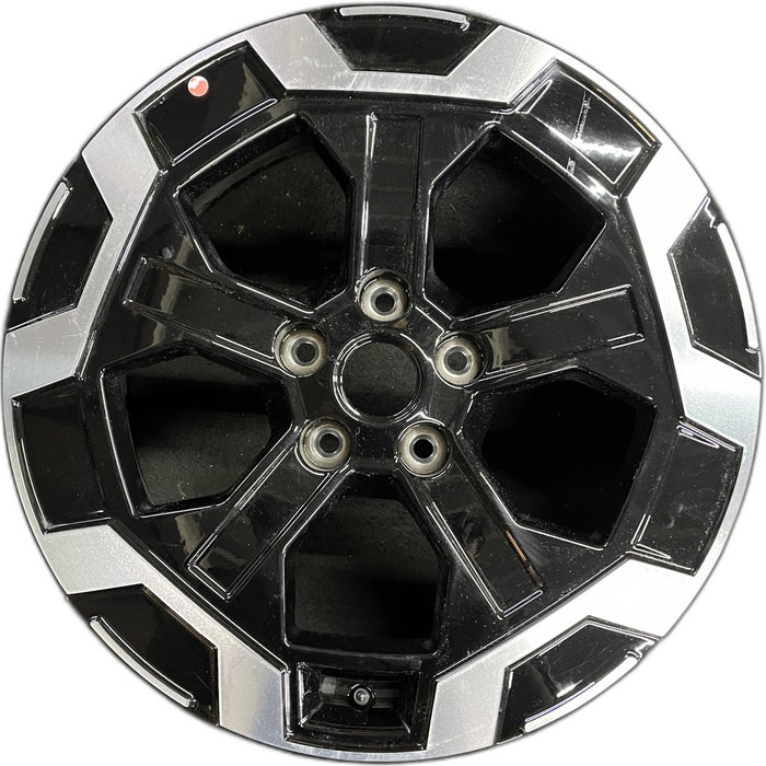 18" SANTA FE 24 gasoline, 18x7.5 , machined black Original OEM Wheel Rim - Front View