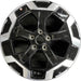 18" SANTA FE 24 gasoline, 18x7.5 , machined black Original OEM Wheel Rim - Front View