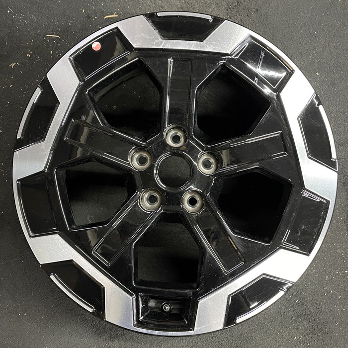 18" SANTA FE 24 gasoline, 18x7.5 , machined black Original OEM Wheel Rim - Angle View