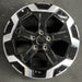 18" SANTA FE 24 gasoline, 18x7.5 , machined black Original OEM Wheel Rim - Angle View