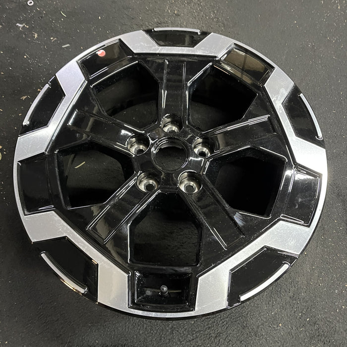 18" SANTA FE 24 gasoline, 18x7.5 , machined black Original OEM Wheel Rim - Side Profile