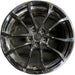 19" CORVETTE 12 19x10, front, 10 spoke, black, no red stripe Original OEM Wheel - Front View