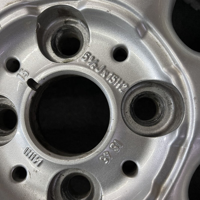 15" CLUBMAN 08-14 15x5.5 alloy 6 spoke covered lug nuts silver Original OEM Wheel Rim