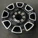 20" FORD F250SD PICKUP 23-24 20x8, , solid spoke, black, slotted spoke Original - Close-Up Detail