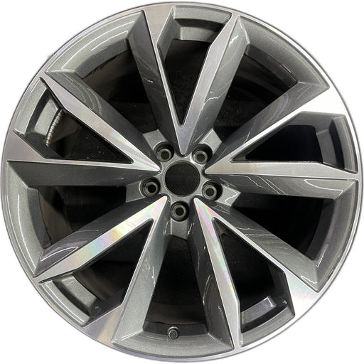 21" AUDI SQ7 20-22 , 5 spoke, V spoke Original OEM Wheel Rim - Front View