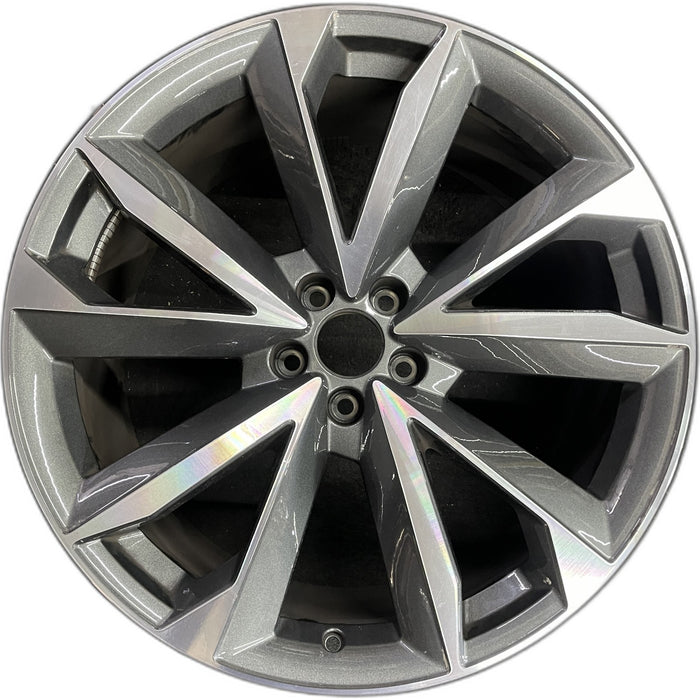 21" AUDI SQ7 20-22 , 5 spoke, V spoke Original OEM Wheel Rim - Front View