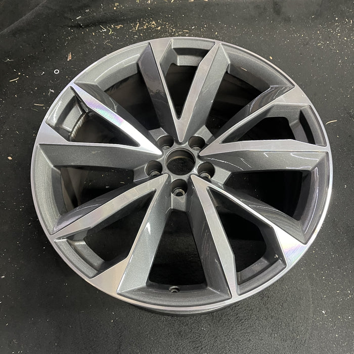 21" AUDI SQ7 20-22 , 5 spoke, V spoke Original OEM Wheel Rim - Side Profile