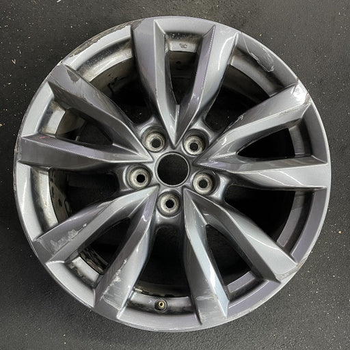 18" MAZDA CX-9 17-18 aluminum 18x8 dark silver Original OEM Wheel Rim - Front View