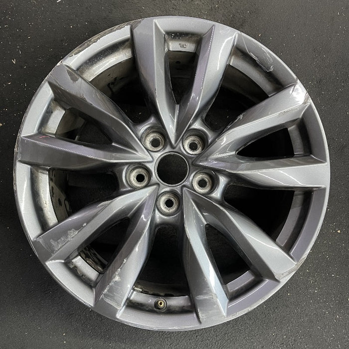 18" MAZDA CX-9 17-18 aluminum 18x8 dark silver Original OEM Wheel Rim - Front View