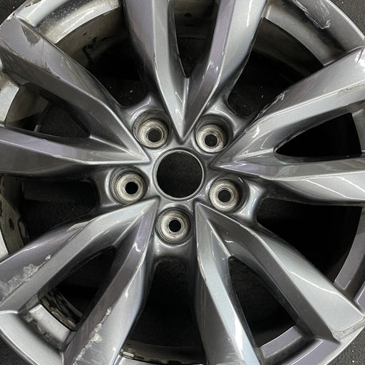 18" MAZDA CX-9 17-18 aluminum 18x8 dark silver Original OEM Wheel Rim - Angle View