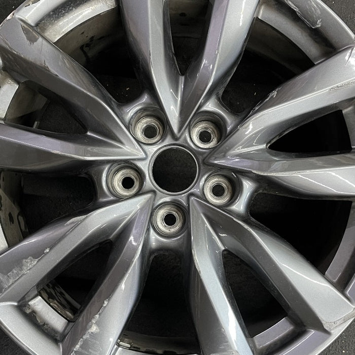 18" MAZDA CX-9 17-18 aluminum 18x8 dark silver Original OEM Wheel Rim - Angle View