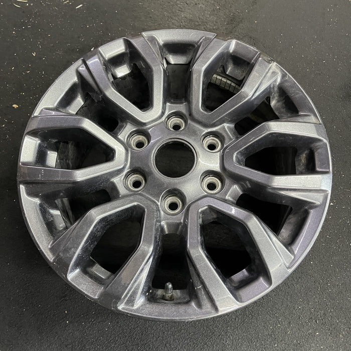 17" RANGER 19-22 17x8, , dark gray, , V spoke Original OEM Wheel Rim - Side Profile