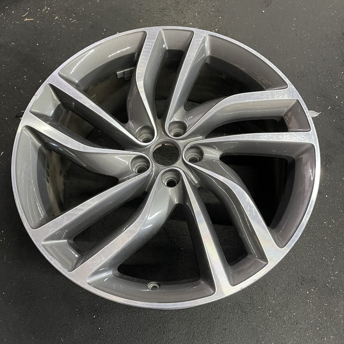 20" XF 16-20 20x8.5 , 5 double spoke, turbine Original OEM Wheel Rim - Side Profile