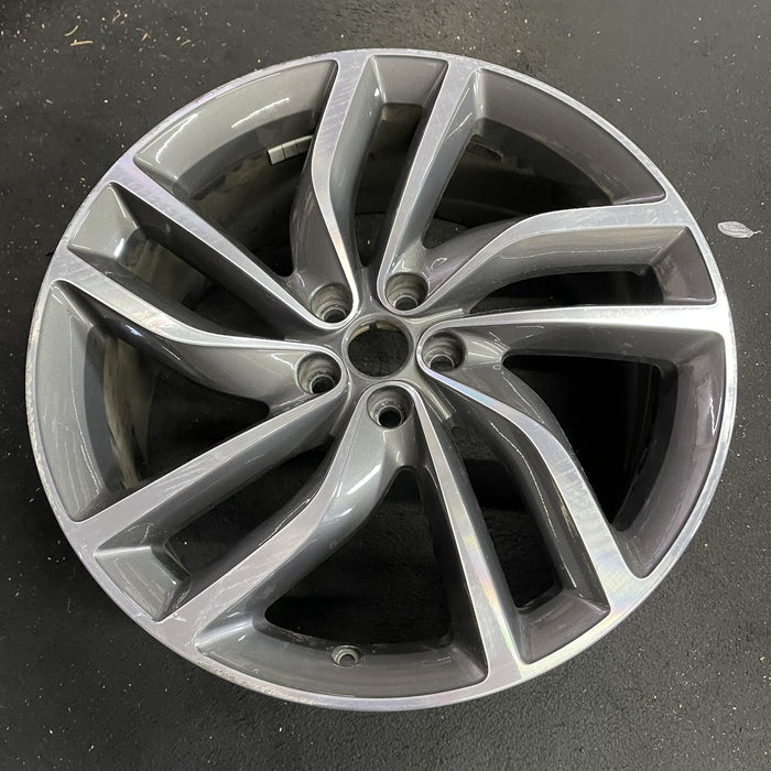 20" XF 16-20 20x8.5 , 5 double spoke, turbine Original OEM Wheel Rim - Side Profile