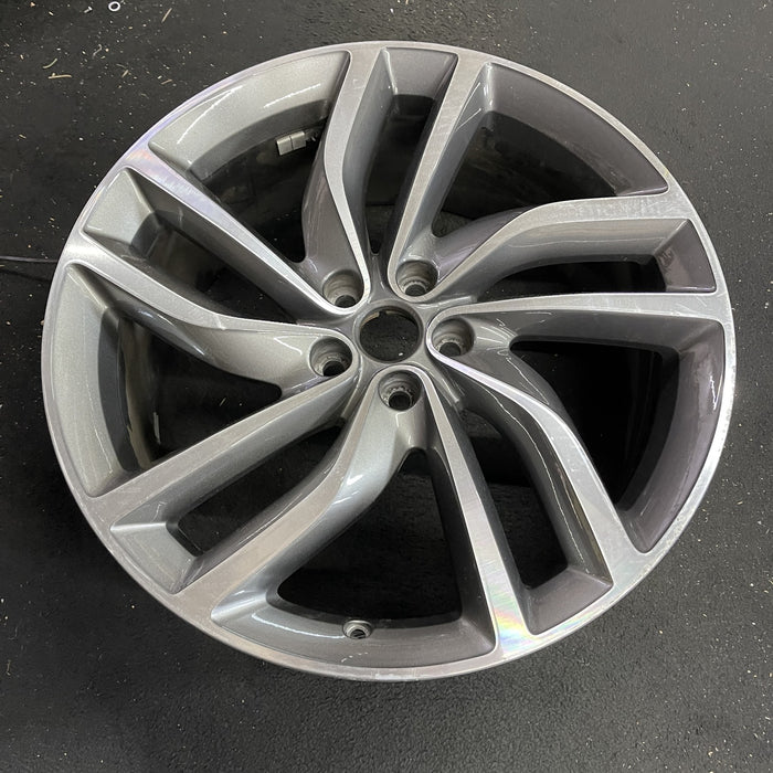 20" XF 16-20 20x8.5 , 5 double spoke, turbine Original OEM Wheel Rim - Side Profile